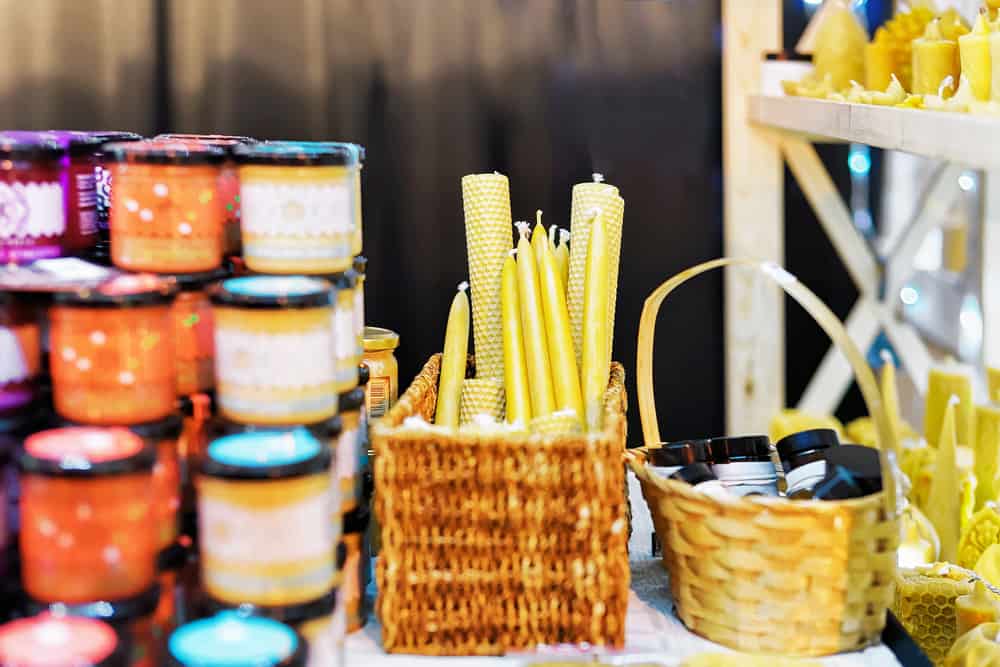 Saving for a rainy day: handmade items for sale at a craft fair