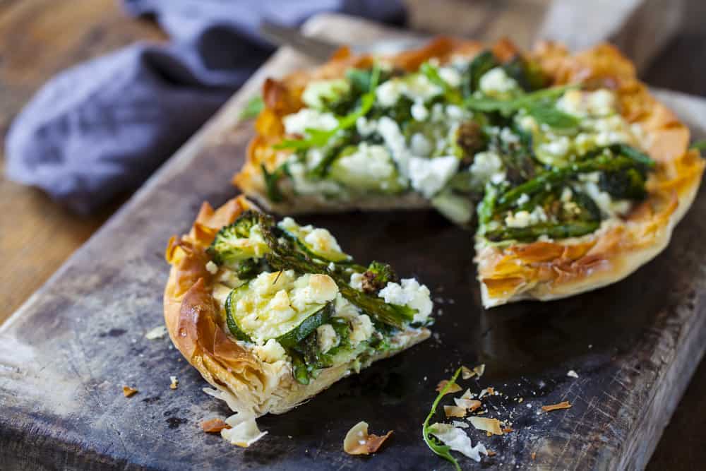 Courgette and Broccoli Quiche